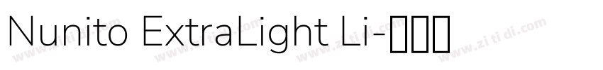 Nunito ExtraLight Li字体转换